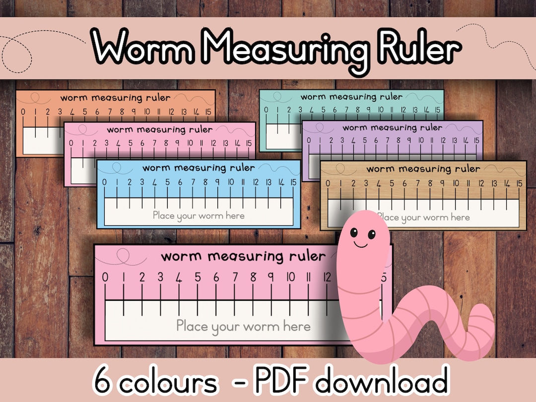 Worm Ruler Measuring, Worm Farm, Worm Calculator, Forest School