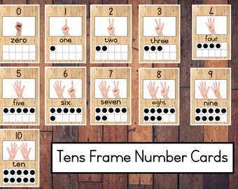 Tens frame number cards printable, maths mastery, 0-10 flash cards display resource finger counting CPA  number grid place value download