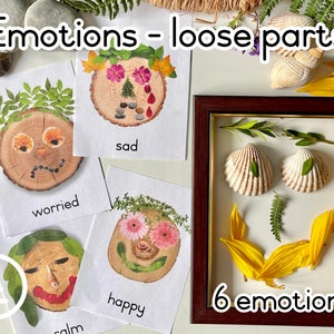 lose Teile Spiel Emotionen Aktivität, Gefühle Karteikarte, Reggio inspiriert, unabhängige Stimmungskarten Transiente Kunst, Verhaltensregulation