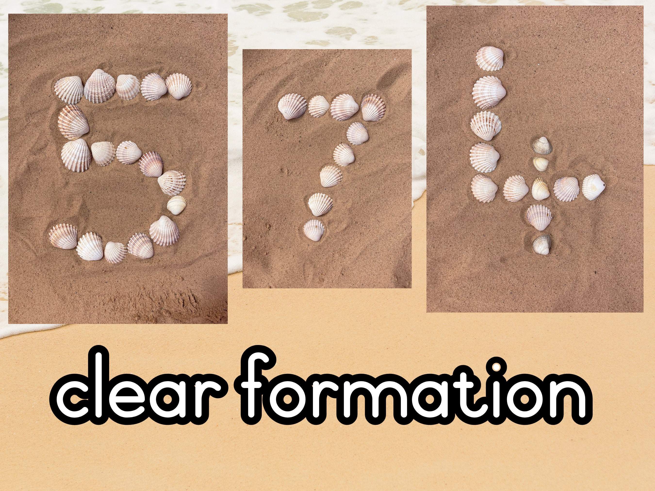 Beach Number Cards Sand Shells Seaside 0-10 Numbers Printable EYFS ...