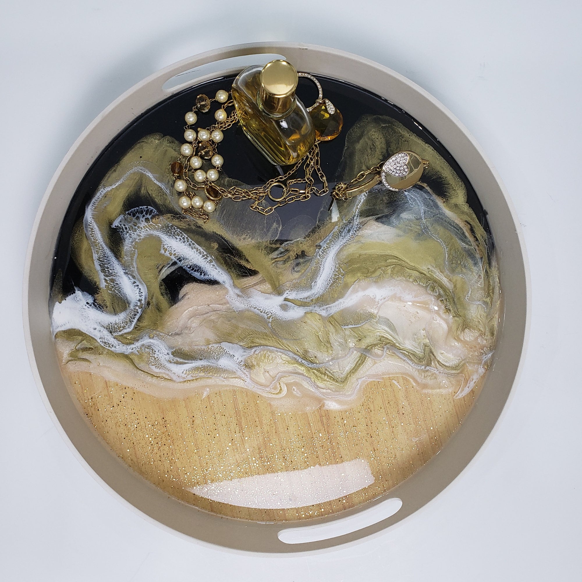 Round Vanity Tray - Etsy Round Vanity Tray - Etsy