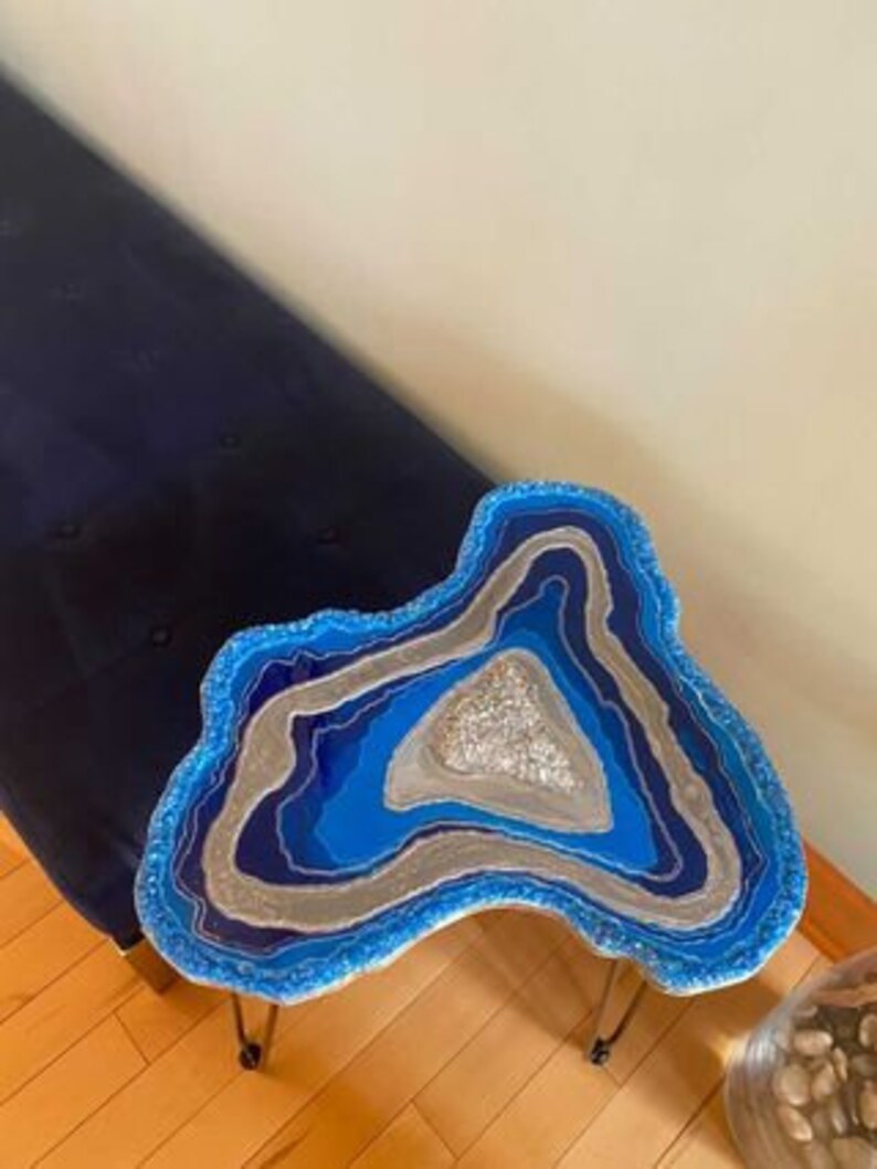 Custom Resin Geode Table Top/ Side Table / End Table / Coffee Etsy