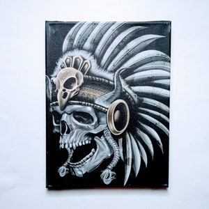 Aztec warrior canvas Azteca cuardo