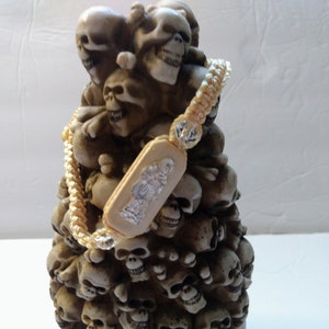 Santa Muerte adjustable gold bracelet
