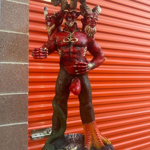 Asmodeus 3 Headed Devil Demon Statue.