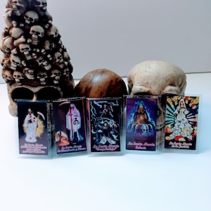 Santa Muerte laminated prayer card 1.5x3 inches
