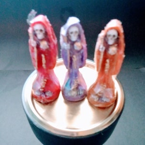 Santa Muerte 2.5 inch statue amuleto prepared