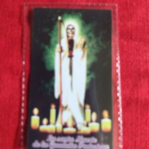 Santa Muerte Semanario Prayer Cards With Amulet - 7-Day Holy Death Devotional Set From Mexico
