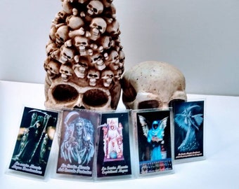 Santa Muerte laminated 1.5x3 inch prayer card