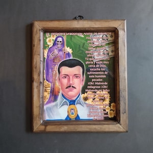 Jesus Malverde rustikaler Bilderrahmen Malverde cuardo