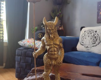 Lucifer Satan demon devil gold statue