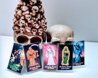 Santa Muerte laminated 1.5x3 inch prayer card