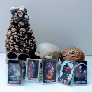 Santa Muerte laminierte Gebetskarte 1,5 x 3 inch