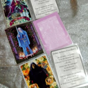Santa muerte large prayer cards 3x4 XL