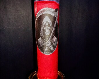 Bougie de luxure rouge Santa Muerte