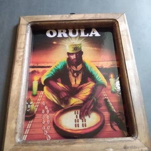 Orula rustic frame Orisha cuardo