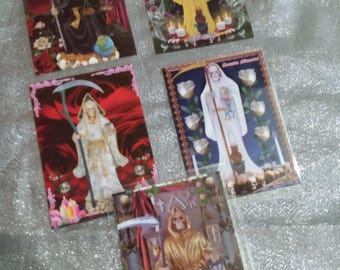Santa muerte large prayer cards 3x4 inches XL