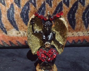Sabbatic Goat, the Black Goat Baphomet Polished Rhinestone