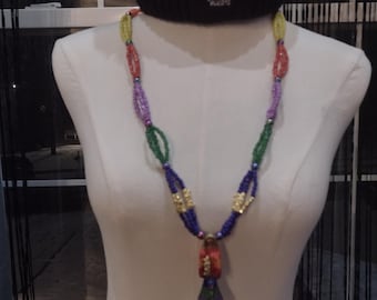 Santa muerte holy death 7 potencias collar necklace handcraft