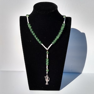 Santa Muerte  Holy death beaded rosary handmade.