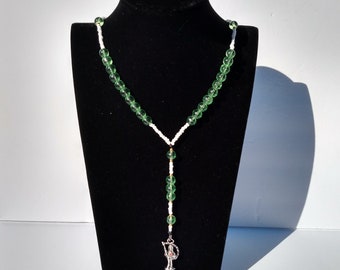 Santa Muerte  Holy death beaded rosary handmade.
