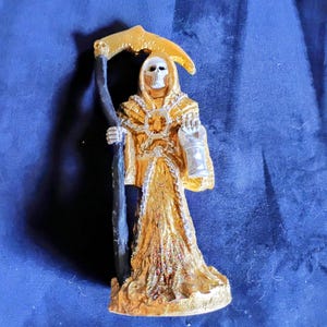 Santa Muerte heiliger Tod Encadenada *9" Curada Oro