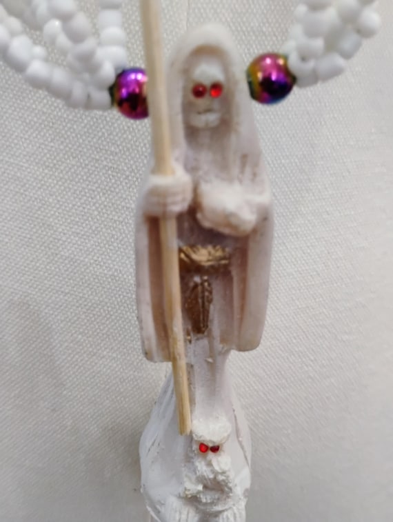 Santa Muerte 6 Hilos Mazo Guadaña White Handmade - Etsy