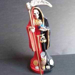 Santa muerte Holy death classic reversible 13 inch statue prepared