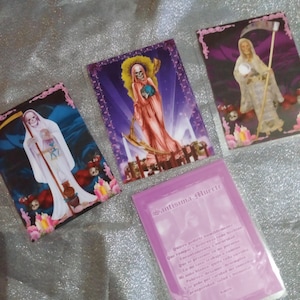 Santa muerte large prayer cards 3x4 XL