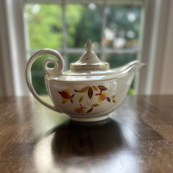 Vintage Hall Autumn Leaf Aladdin Teapot