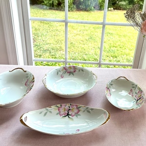Antique Noritake Azalea Hand Painted Bowls