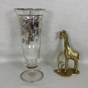 Antique Silver Overlay Vase With Fruit Pattern