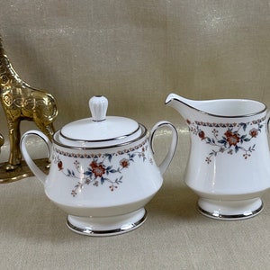 Noritake Adagio Creamer and Sugar Bowl