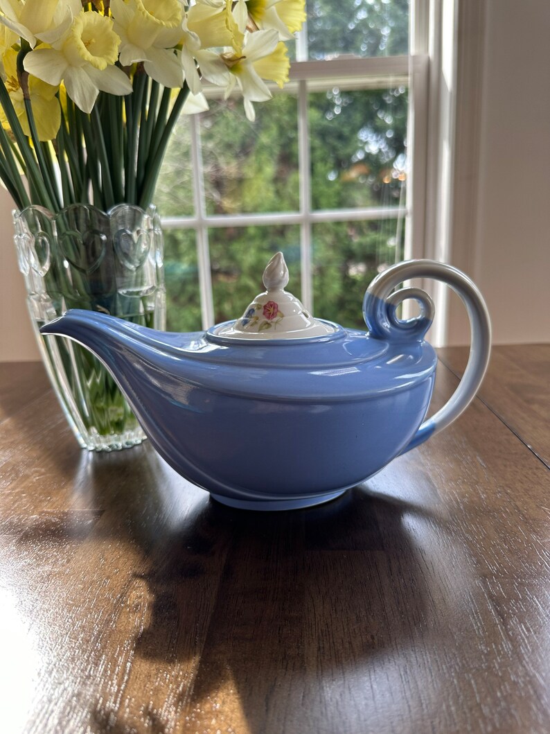 Vintage Hall Pottery Aladdin Teapot Etsy