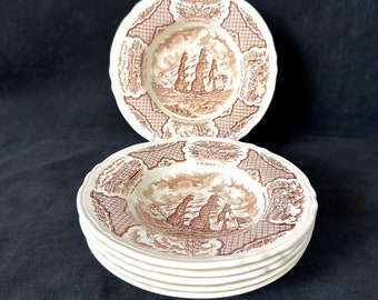6 Fairwinds Soup Bowls by Alfred Meakin