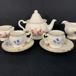 Miniature bone china tea set