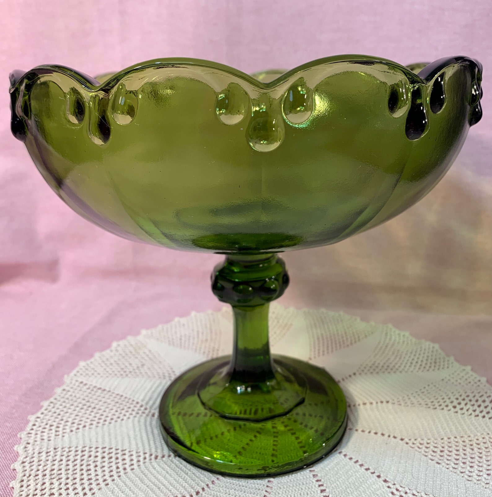 Indiana Glass Teardrop Compote Etsy