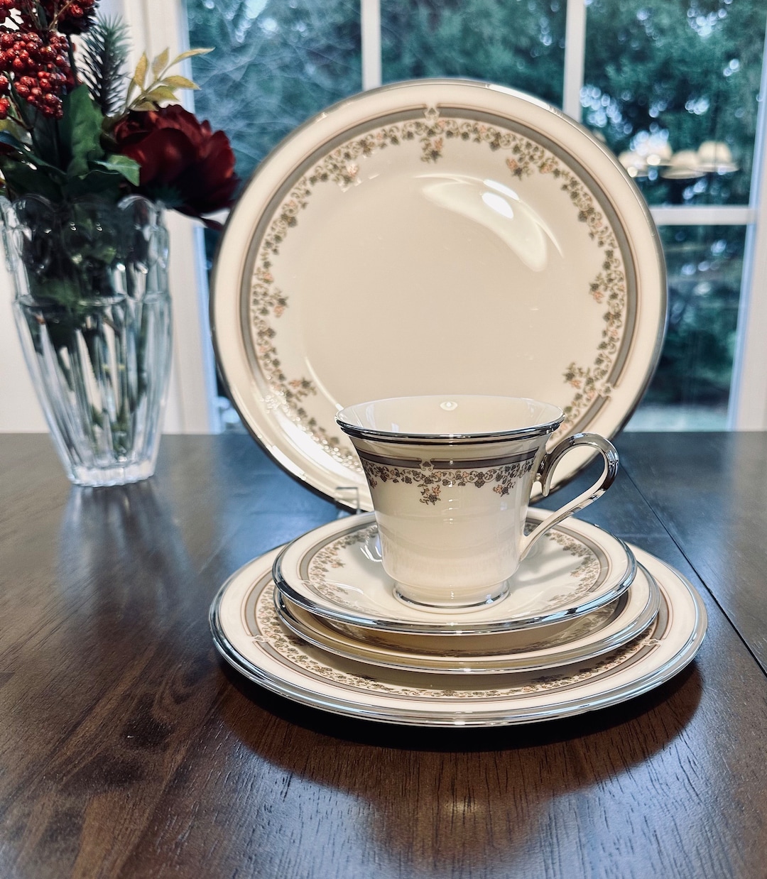 Lenox アンティーク Vintage Lenox Lace Point China: 5-piece Place Setting - Etsy