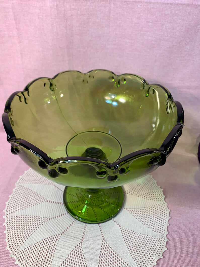 Indiana Glass Teardrop Compote Etsy