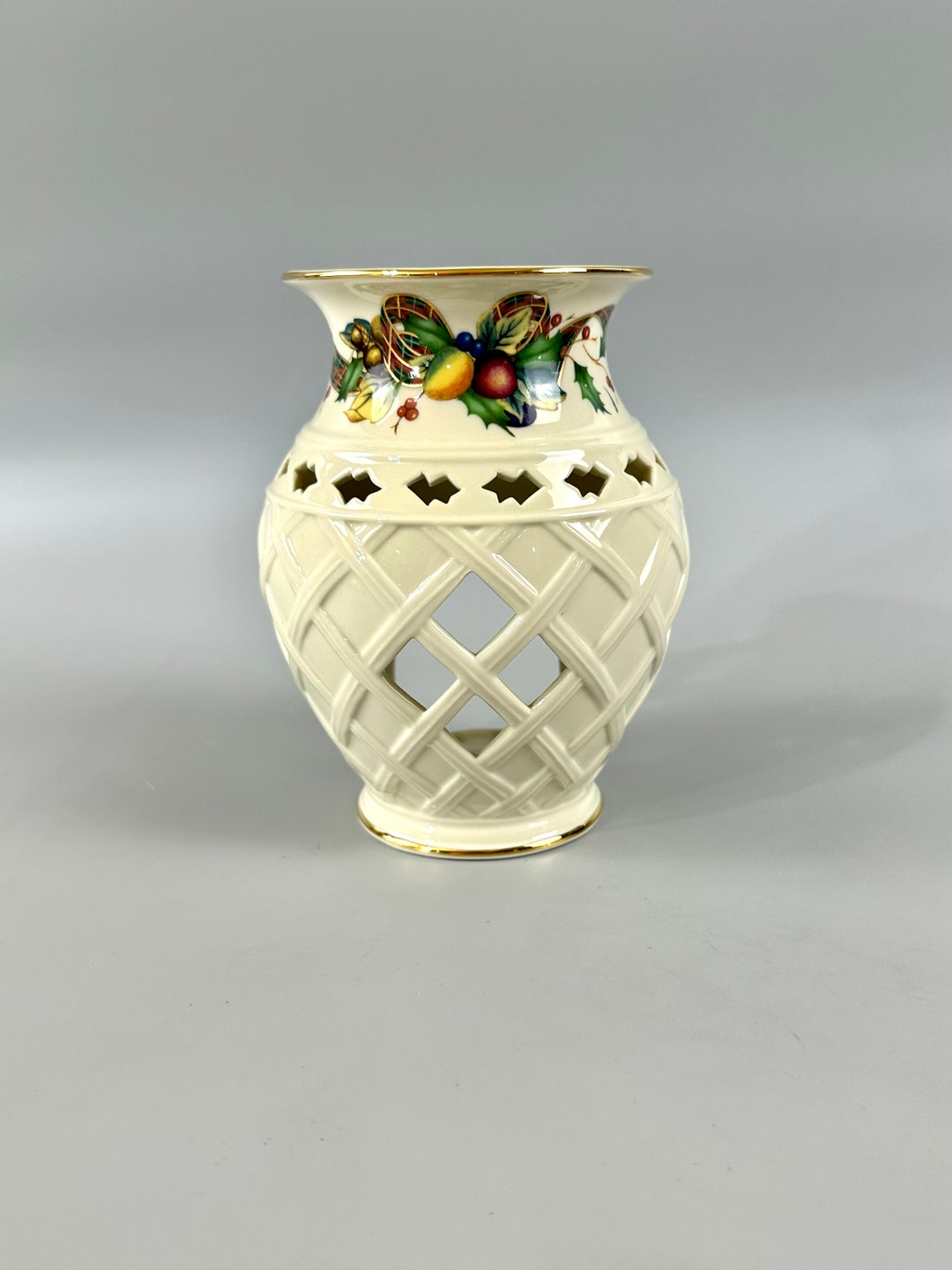 Lenox Holiday Tartan Fragrance Warmer/ Tea Light Candle Holder Etsy