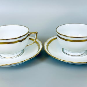 2 Raynaud Marie Antoinette Gold Teacups
