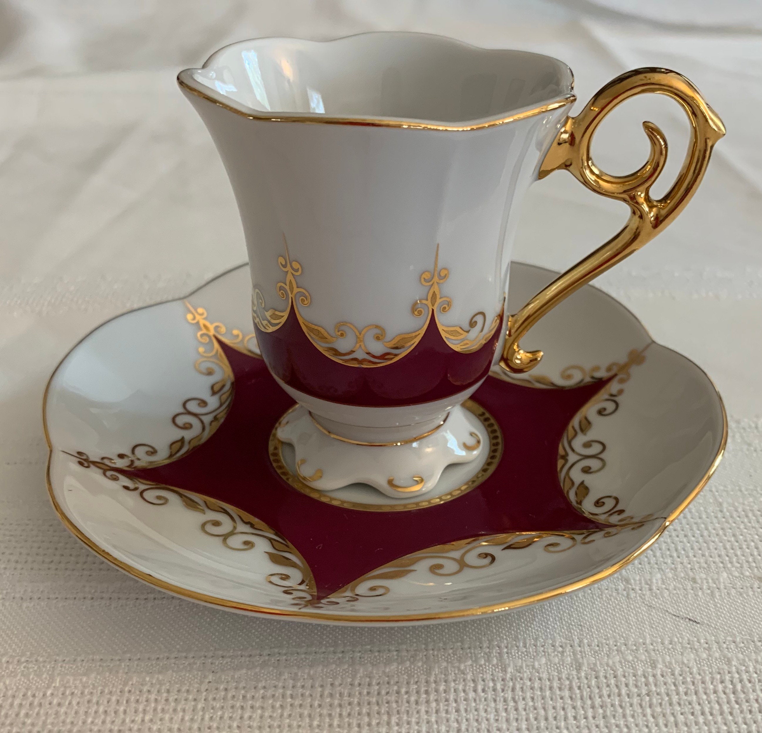 コレクション Leander 1946 RGK China de Boheme RGK Leander 1946 China De Boheme Demitasse Cup and Saucer - Etsy