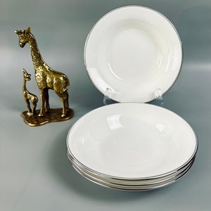 4 tigelas de sopa Wedgwood Doric Platinum