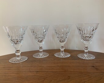 3 WATERFORD TRAMORE CRYSTAL 4.5/" CHAMPAGNE SHERBET STEMWARE FOOTED GLASSES