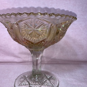 Moving sale-Early 1900s Imperial Glass Carnival Glass Compote