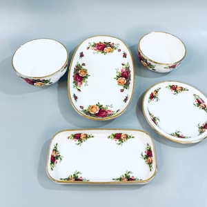 Old Country Roses by Royal Albert 5 Small Serving Pieces