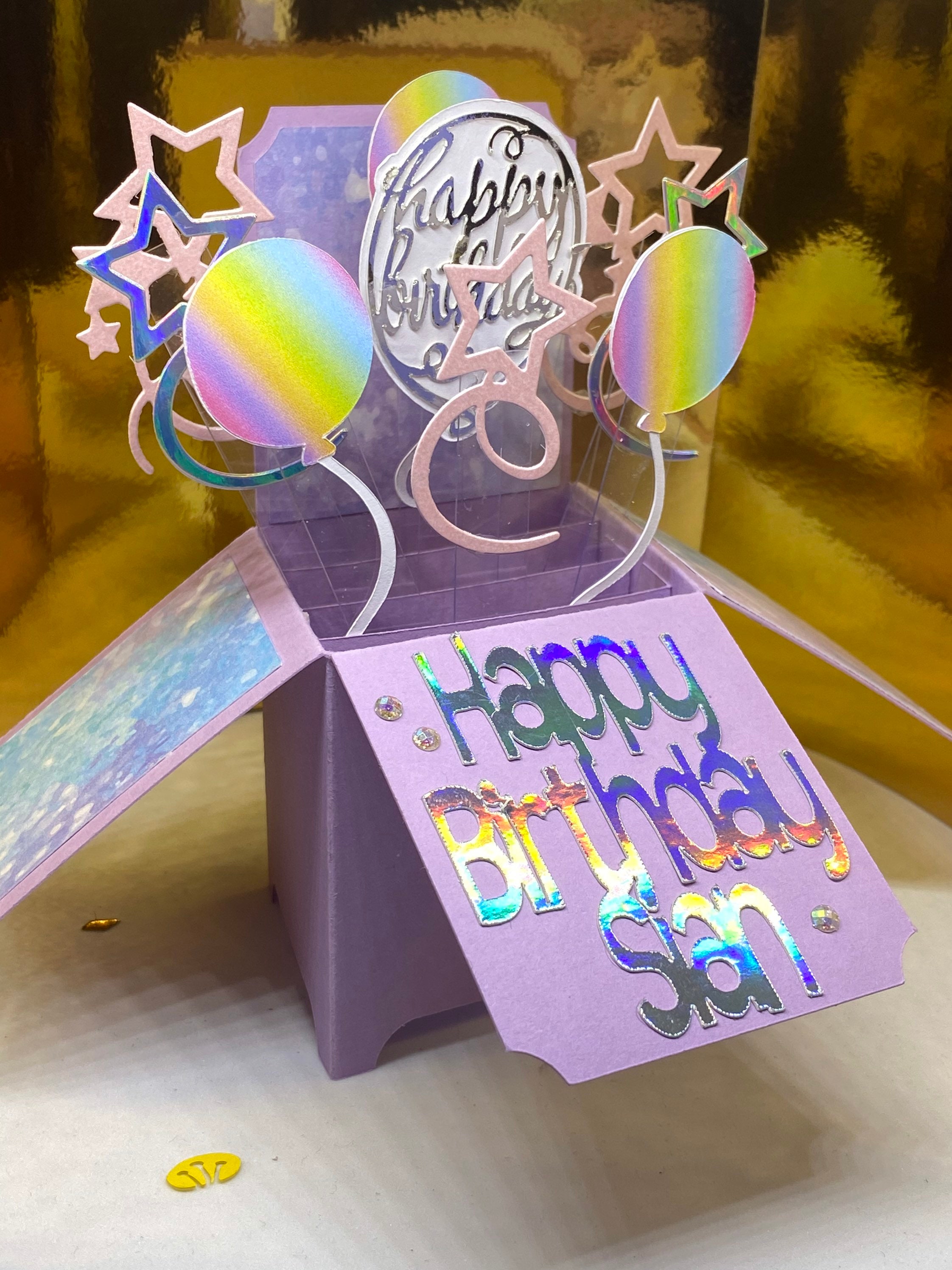 Birthday Card Personalised Pop up Box Card Card in a Box Etsy UK