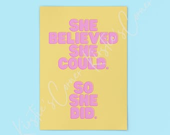 Feminist Empowerment Wall Art, Bold Colourful Typography Print, Maximalist Feminist Poster, Pink & Yellow Aesthetic, Digital Download