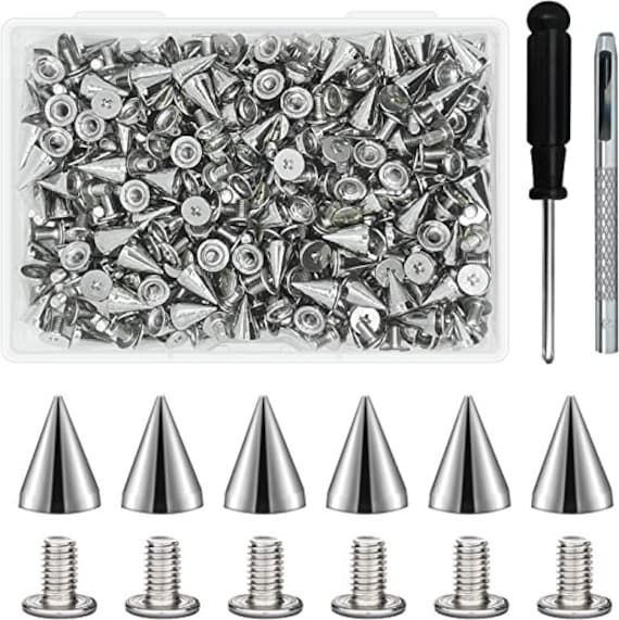 12 Styles 270 Sets Screw Back Studs and Spikes Kit with Tools