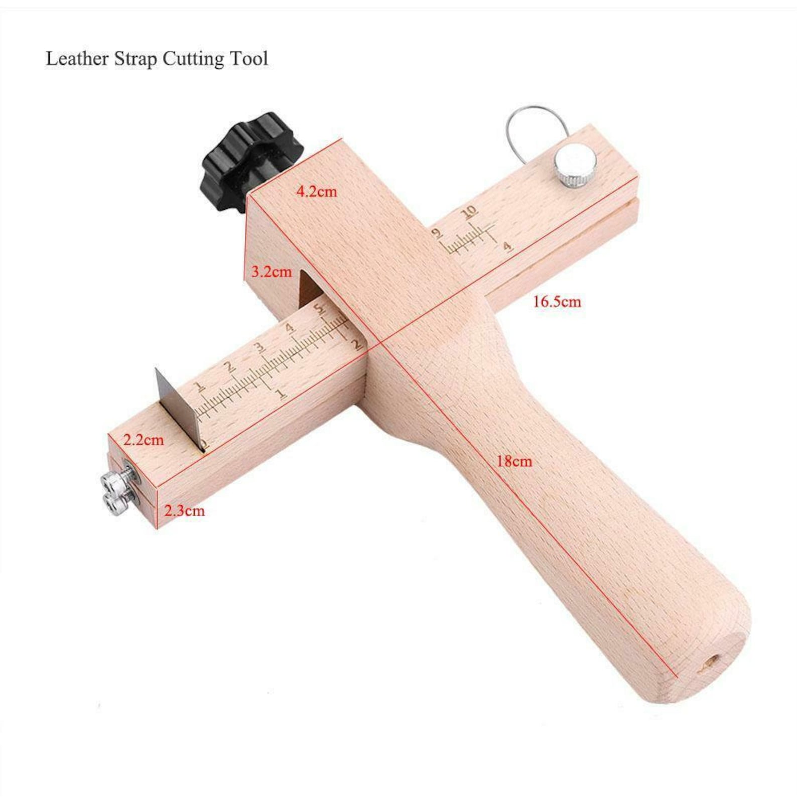 Wooden Adjustable Belt Leather Strap Cutter Tool DIY Craft Hand Cutting